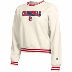 St. Louis Cardinals Champion Women's Reverse Weave Sweatshirt - Cream