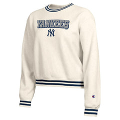 New York Yankees Champion Women's Reverse Weave Sweatshirt - Cream