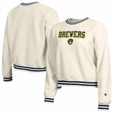 Milwaukee Brewers Champion Women's Reverse Weave Sweatshirt - Cream