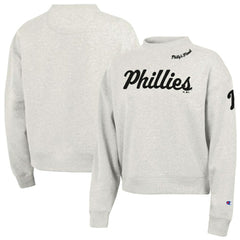 Philadelphia Phillies Champion Women's Triumph Tri-Blend Sweatshirt - Stone
