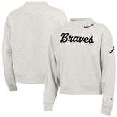 Atlanta Braves Champion Women's Triumph Tri-Blend Sweatshirt - Stone
