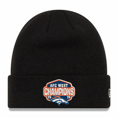 Denver Broncos New Era 2025 AFC West Division Champions Cuffed Knit Hat - Black for sale