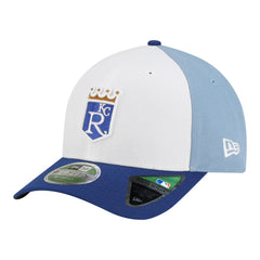 Kansas City Royals Player Replica 9FORTY M-Crown Adjustable Hat - White/Light Blue | New Era