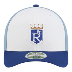 Kansas City Royals Player Replica 9FORTY M-Crown Adjustable Hat - White/Light Blue | New Era