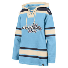 Washington Capitals '47 Women's Superior Lacer Pullover Hoodie Light Blue
