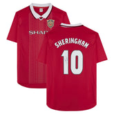Teddy Sheringham Manchester United Autographed 1999 Red UEFA Champions League Home Jersey - Icons | Adidas discount