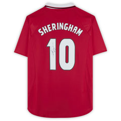 Teddy Sheringham Manchester United Autographed 1999 Red UEFA Champions League Home Jersey - Icons | Adidas discount