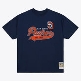 San Diego Padres Script Sweep Arch T-Shirt - Navy | Mitchell & Ness