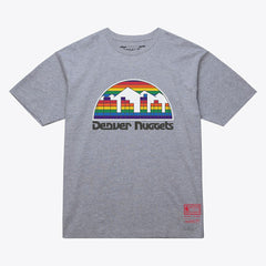 Denver Nuggets Unisex Hardwood Classics Arch T-Shirt sale - Heather Gray | Mitchell & Ness discount