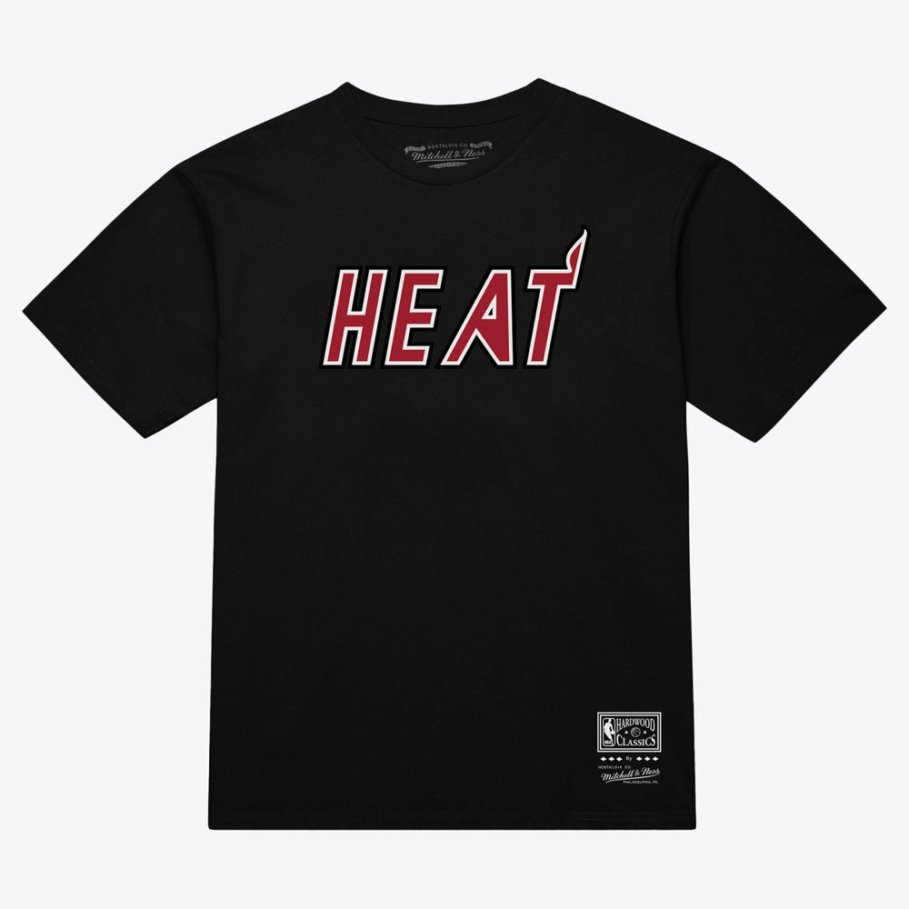 Miami Heat Unisex Wordmark T-Shirt - Black | Mitchell & Ness online