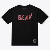 Miami Heat Unisex Wordmark T-Shirt - Black | Mitchell & Ness online