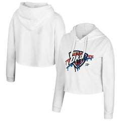 Oklahoma City Thunder Stadium Essentials Women's Ice Cream Cropped Hoodie - White shop