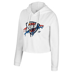 Oklahoma City Thunder Stadium Essentials Women's Ice Cream Cropped Hoodie - White shop