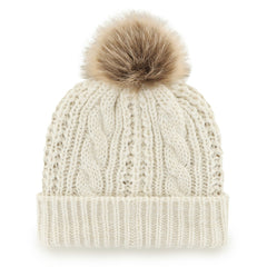 Denver Broncos '47 Women's Meeko Cuffed Knit Hat with Pom - White on sale