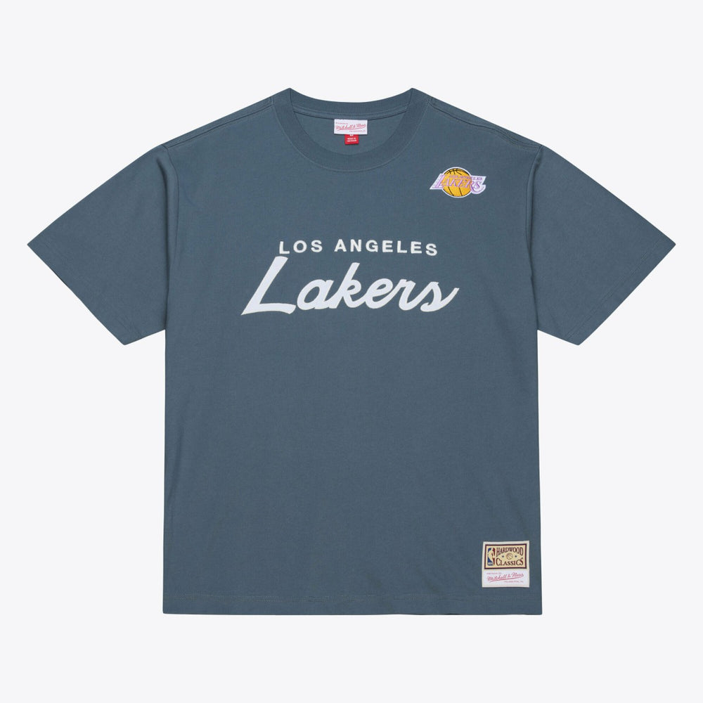 Los Angeles Lakers Thunderstorm T-Shirt - Blue | Mitchell & Ness sale