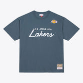 Los Angeles Lakers Thunderstorm T-Shirt - Blue | Mitchell & Ness sale