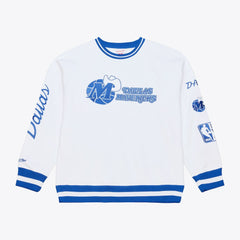 Dallas Mavericks Arctic Fleece Sweatshirt sale - White | Mitchell & Ness on sale