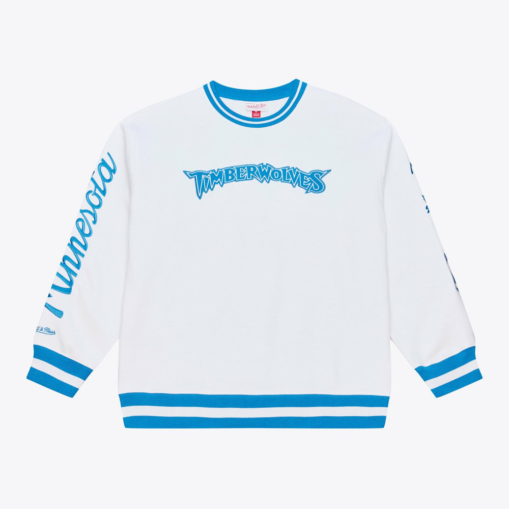 Minnesota Timberwolves Arctic Fleece Sweatshirt - White | Mitchell & Ness discount