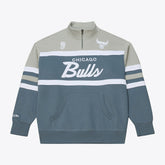 Chicago Bulls Thunderstorm Head Coach Quarter-Zip Jacket - Blue | Mitchell & Ness cheap