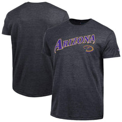 Arizona Diamondbacks Champion Cooperstown Wordmark Lockup Tri-Blend T-Shirt - Black