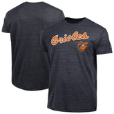 Baltimore Orioles Champion Cooperstown Wordmark Lockup Tri-Blend T-Shirt - Black