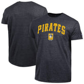 Pittsburgh Pirates Champion Cooperstown Wordmark Lockup Tri-Blend T-Shirt - Black