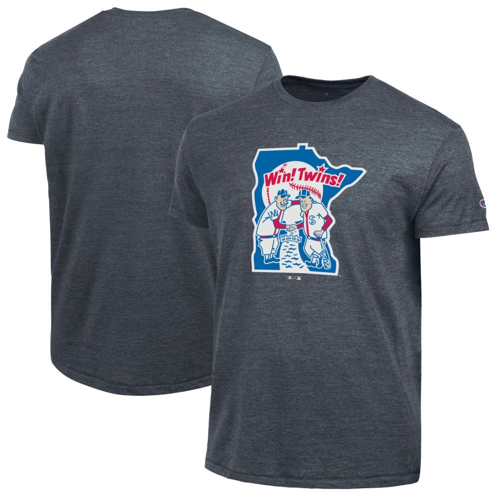 Minnesota Twins Champion Cooperstown Logo Tri-Blend T-Shirt - Navy
