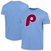 Philadelphia Phillies Champion Cooperstown Logo Tri-Blend T-Shirt - Light Blue