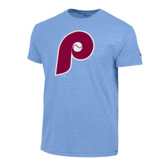 Philadelphia Phillies Champion Cooperstown Logo Tri-Blend T-Shirt - Light Blue