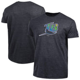 Tampa Bay Rays Champion Cooperstown Logo Tri-Blend T-Shirt - Black