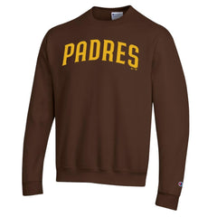 San Diego Padres Champion Powerblend Wordmark Sweatshirt - Brown