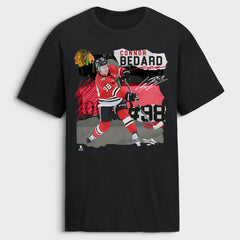 Connor Bedard Chicago Blackhawks Fresh Ice T-Shirt Black