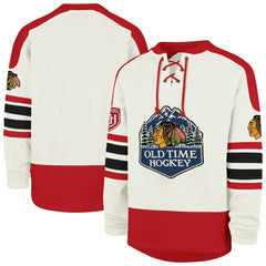 Chicago Blackhawks '47 Pond Hockey Trio Eternal Lacer Sweatshirt Cream
