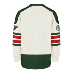 Minnesota Wild '47 Pond Hockey Trio Eternal Lacer Sweatshirt Cream