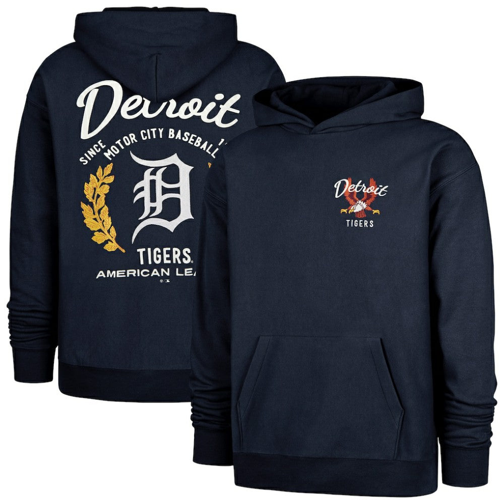 Detroit Tigers Souvenir Laurels Foundation Hoodie - Navy | 47 brand