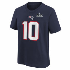 Drake Maye New England Patriots Youth Super Bowl LX Patch Name & Number T-Shirt - Navy | Nike discount