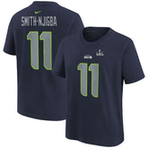 Jaxon Smith-Njigba Seattle Seahawks Youth Super Bowl LX Patch Name & Number T-Shirt - College Navy | Nike outlet