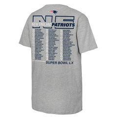 New England Patriots Youth Super Bowl LX Roster T-Shirt - Heather Gray outlet
