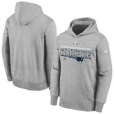 New England Patriots Youth 2025 AFC Champions Locker Room Trophy Collection Authentic Hoodie - Gray | Nike for sale