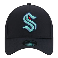 Seattle Kraken New Era Youth 9FORTY A-Frame Adjustable Hat Deep Sea Blue