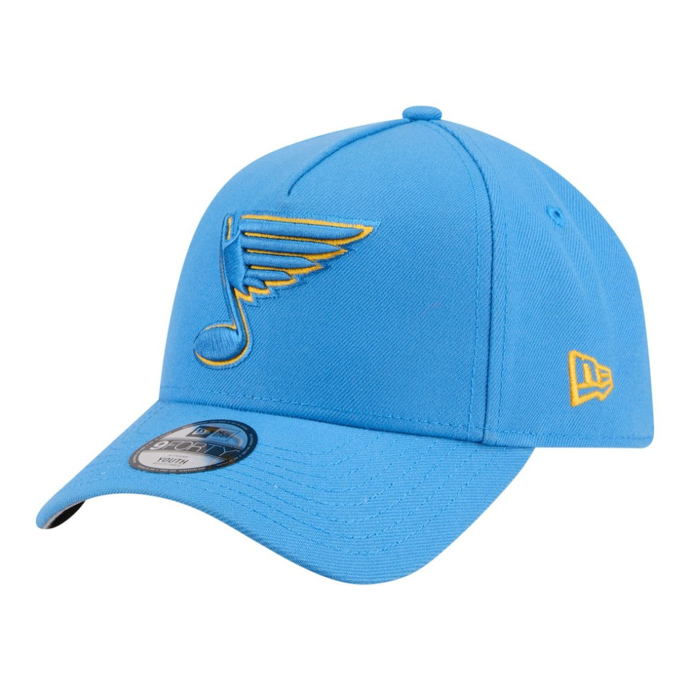 St. Louis Blues New Era Youth 9FORTY A-Frame Adjustable Hat Blue