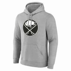 Buffalo Sabres Big & Tall Personalized Name & Number Monochrome Pullover Hoodie Gray