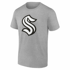 Seattle Kraken Big & Tall Personalized Name & Number Monochrome T-Shirt Gray