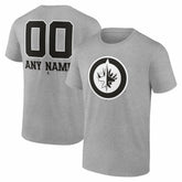 Winnipeg Jets Big & Tall Personalized Name & Number Monochrome T-Shirt Gray