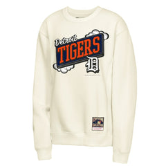Detroit Tigers Youth Retro Billboard Sweatshirt - Natural | Mitchell & Ness