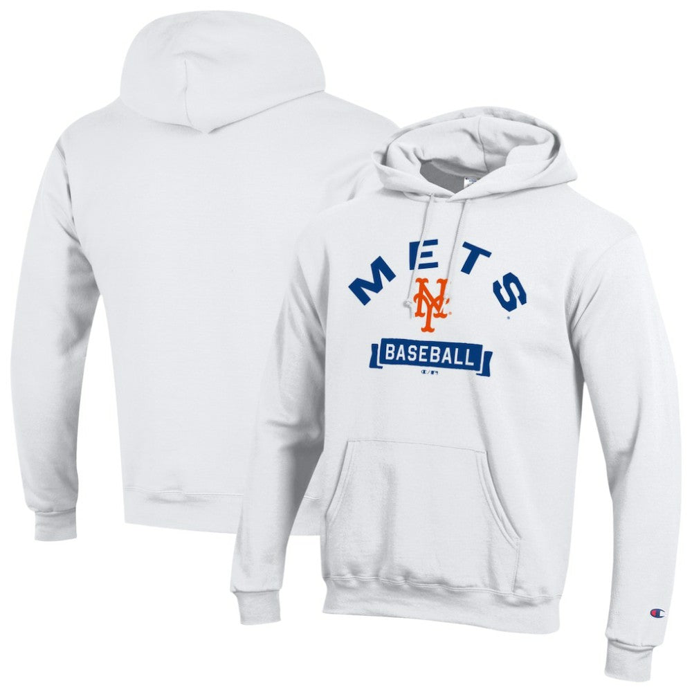 New York Mets Champion Eco Powerblend Hoodie - White