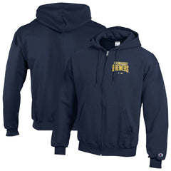 Milwaukee Brewers Champion Eco Powerblend Full-Zip Hoodie - Navy