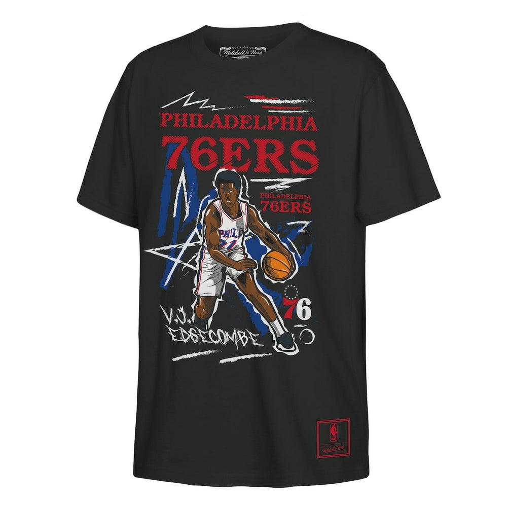 VJ Edgecombe Philadelphia 76ers Outerstuff Youth Chalked Up Player Name & Number T-Shirt - Black outlet