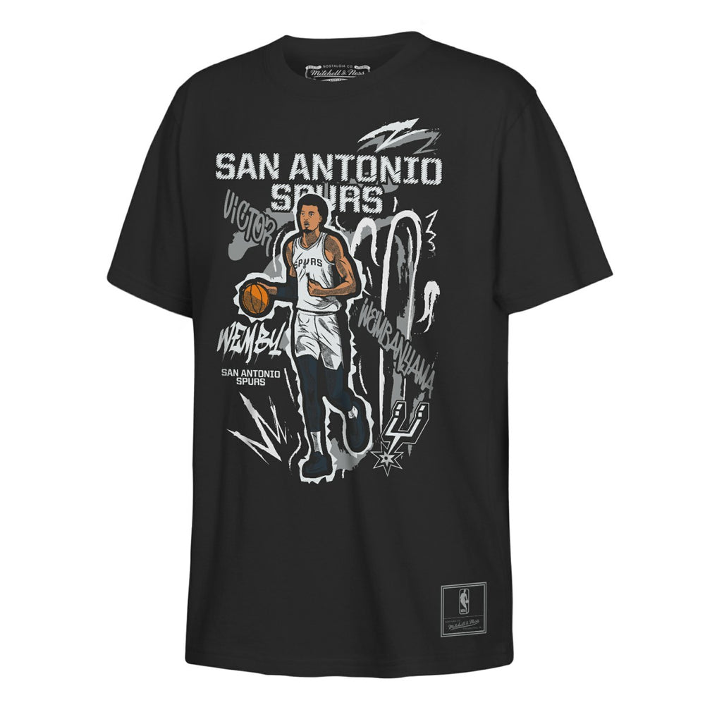 Victor Wembanyama San Antonio Spurs Outerstuff Youth Chalked Up Player Name & Number T-Shirt - Black for sale