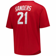 Deion Sanders Cincinnati Reds Big & Tall Cooperstown Mesh Batting Practice Jersey - Red | Mitchell & Ness